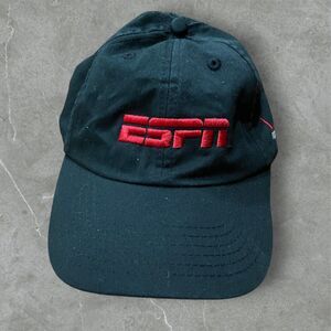 ESPN x Verizon Staff Casual Black Red Embroidered Cap Hat Strapback Men's OS